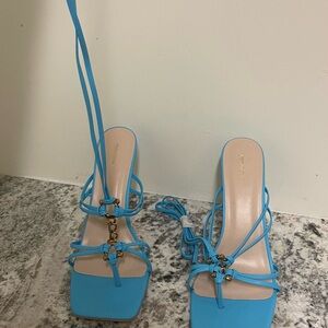 Blue Strappy Heels